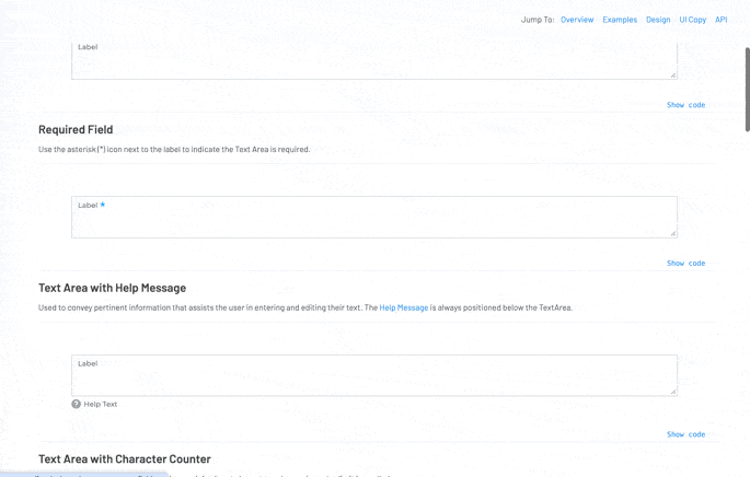 Text Field component in Storybook