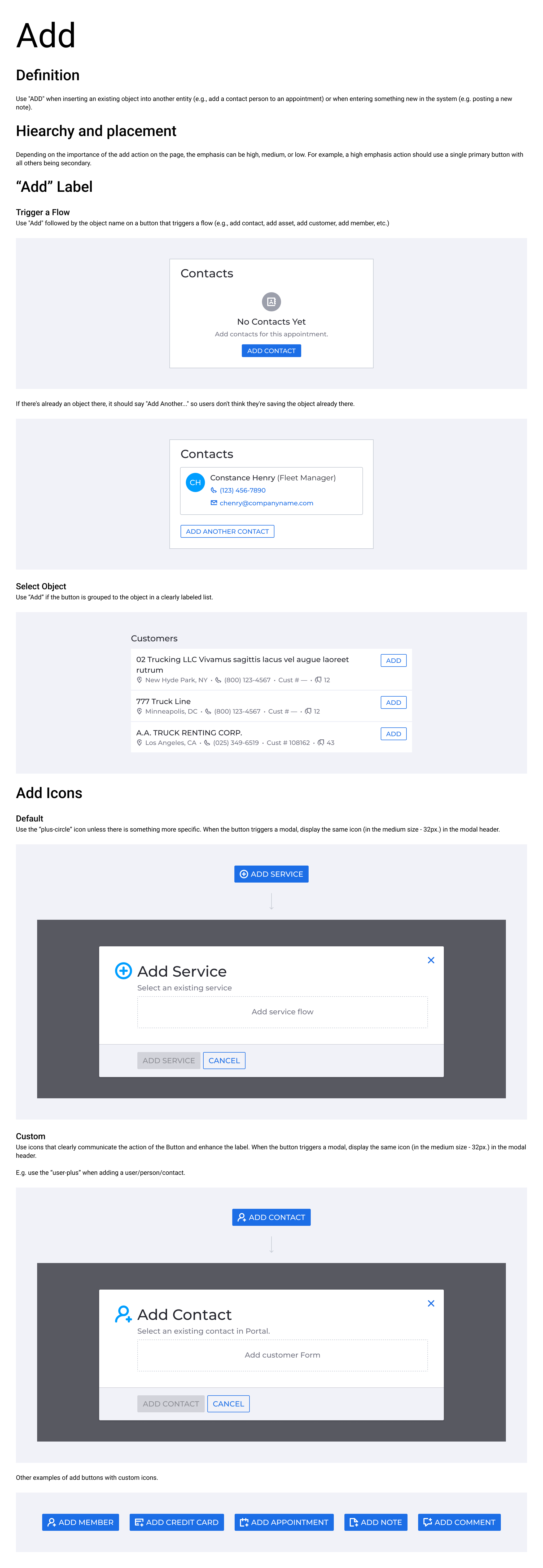 Add action pattern documentation