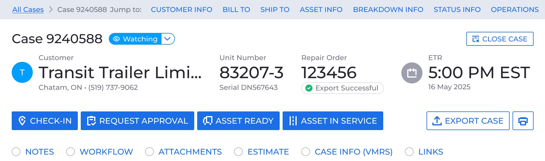 The Decisiv case header before the redesign