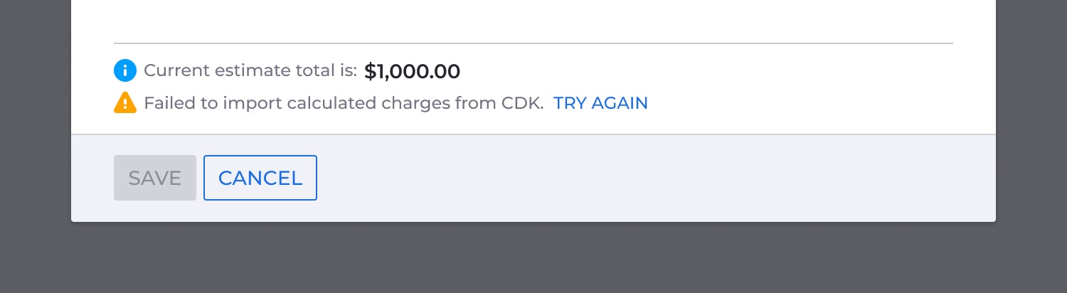 Running total after failed business system import