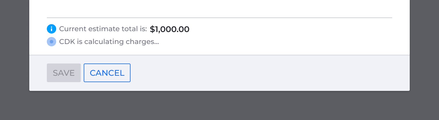 Running total while business system is calculating