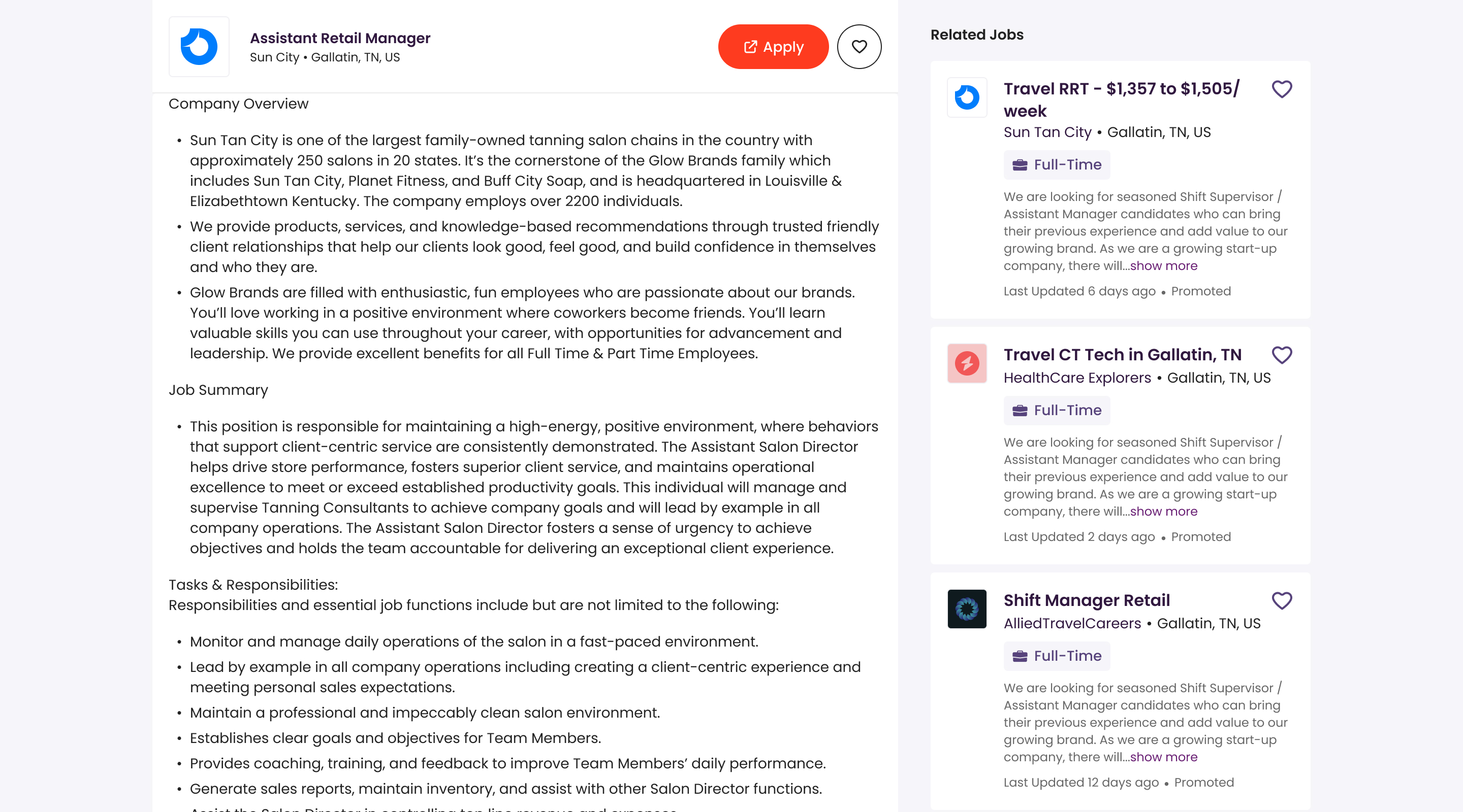 Independent scroll for related jobs on desktop