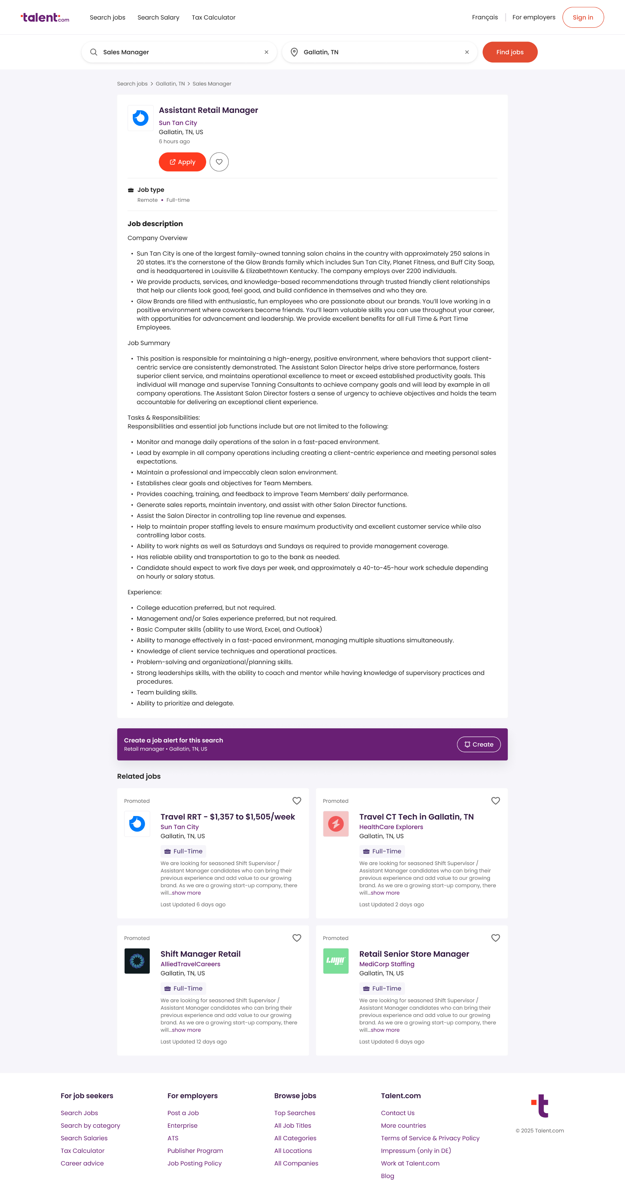 Related jobs buried at the bottom of the page on desktop